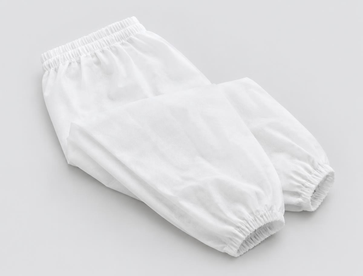 Calça descartável branca em TNT com elástico na cintura